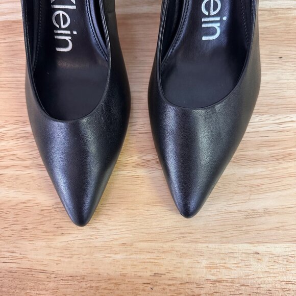 Calvin Klein 8.5M Black Jasmine Stylist Leather Upper Pumps Heels Shoes - Picture 9 of 12